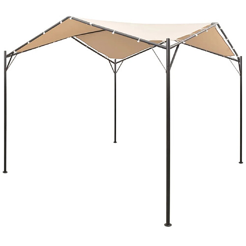 vidaXL Chapiteau tente 4 x 4 m Beige Acier