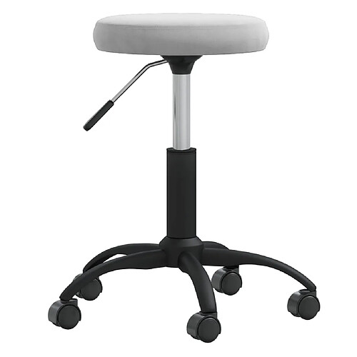 vidaXL Tabouret de massage Velours Gris clair