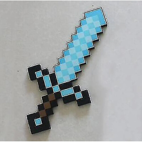 Universal Minecraft design épée en diamant, mousse douce mignon bleu @