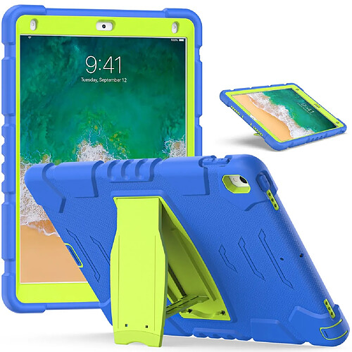 Coque en TPU + Silicone Résistant aux impacts avec béquille Bleu Classique pour votre Apple iPad Pro 10.5 pouces (2017)/iPad Air 10.5 pouces (2019)