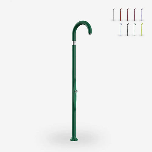 Douche de jardin design moderne avec mitigeur externe Arkema Design Funny Yin T105, Couleur: Vert foncé