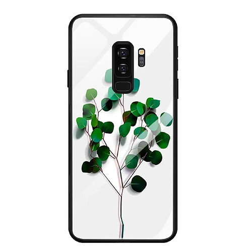 Wewoo Coque Fine Pour Galaxy S9 Plus Couverture de téléphone portable Verre Peint Étui souple TPU Edge Couverture de protection Arbre