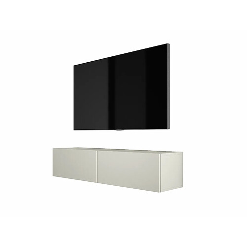 3XELIVING Meuble TV suspendu, D: l : 140 cm, H : 34 cm, P : 32 cm, CACHEMIRE