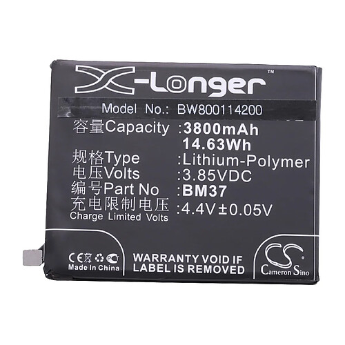 vhbw Li-Polymère batterie 3700mAh (3.85V) pour téléphone portable mobil smartphone comme Xiaomi BM37