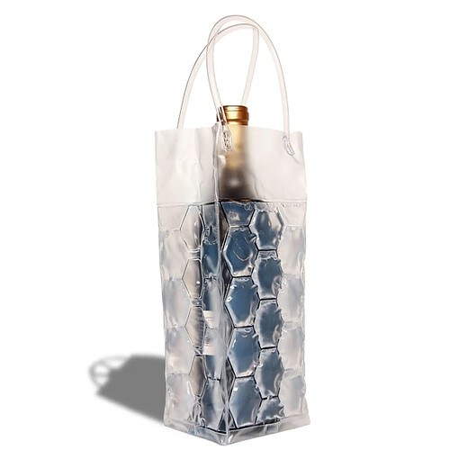 Totalcadeau Sac réfrigérant - refroidisseur de boisson et bouteille transparent