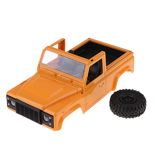 Corps de coque de chenille RC pour voiture MN-90 91 D90 RC et Pick-up 1/12 RC jaune