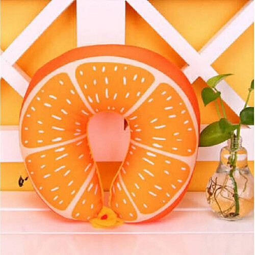 Wewoo Fruit En U Voyage Oreiller Nanoparticules Coussin De Cou Oreillers De Voiture Doux Textile Pour La Maison Orange