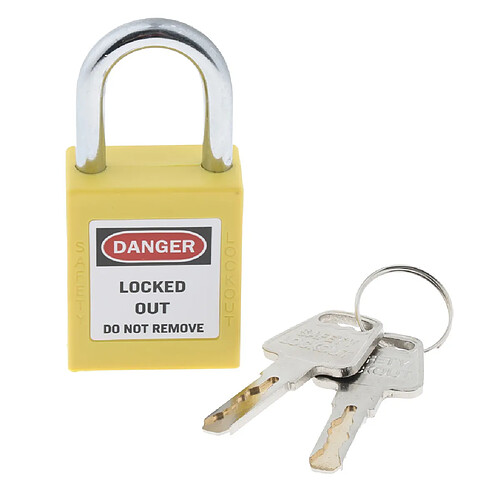 Mini sécurité multifonctions à faisceau court, cadenas multicolore avec clé jaune