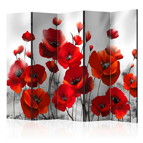 Artgeist Paravent - Poppies in the Moonlight II [Room Dividers] [225x172]