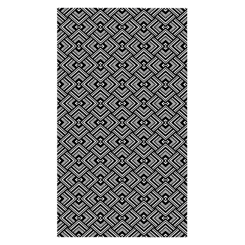 Alter Tapis de salle de bain, 100% Made in Italy, Tapis antitache avec impression numérique, Tapis antidérapant et lavable, Modèle optique - Georgia, cm 90x52