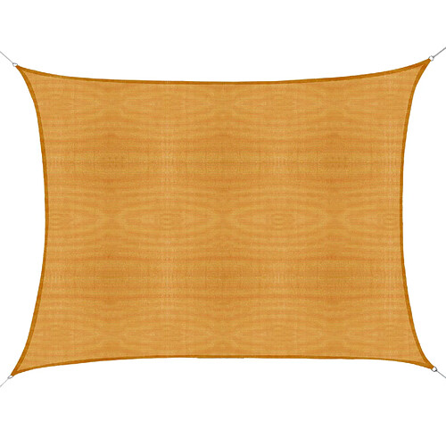 Outsunny Voile d'ombrage rectangulaire 6L x 4l m HDPE jaune