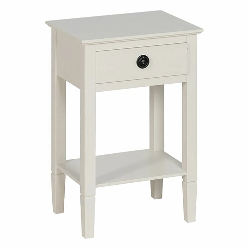 BigBuy Home Table de Nuit Blanc 40 x 30 x 61 cm