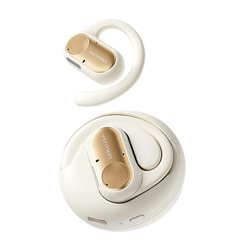 Écouteurs Bluetooth Open Ear Vention NBP OpenBeat O11 - Bluetooth 5.3 - USB-C - Couleur Beige