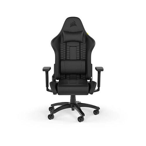 CORSAIR - Chaise bureau - Fauteuil Gaming - TC100 RELAXED - Similicuir - Ergonomique - Accoudoirs réglables - Noir - (CF-901005