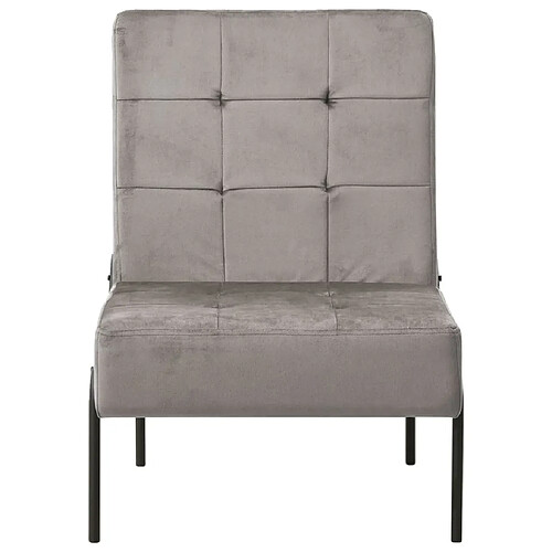 Maison Chic Chaise de relaxation | Fauteuil relax 65x79x87 cm Gris clair Velours -GKD46041