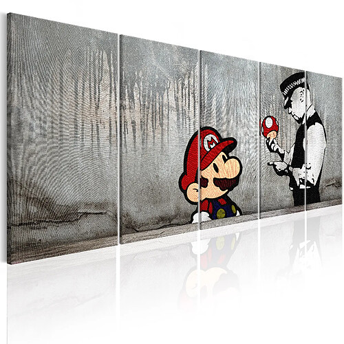 Artgeist Tableau - Mario Bros on Concrete [225x90]