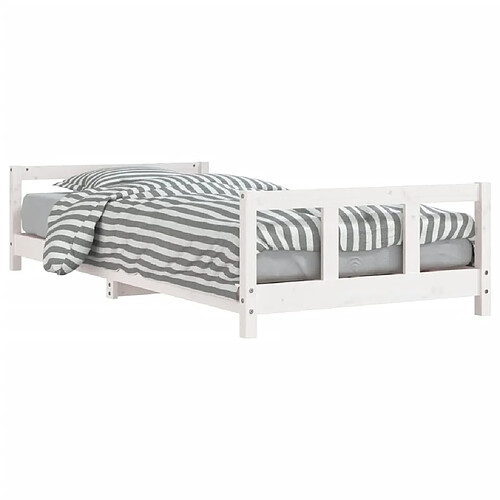 Maison Chic Lit simple Cadre de lit pour enfants,Lit d'Enfant Moderne blanc 90x200 cm bois de pin massif -MN28261