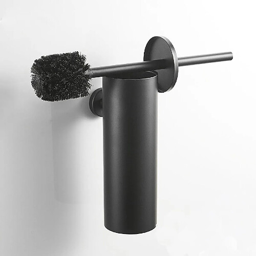 Universal Porte-brosse sanitaire en acier inoxydable noir mat désodorisant et déodorant(Le noir)