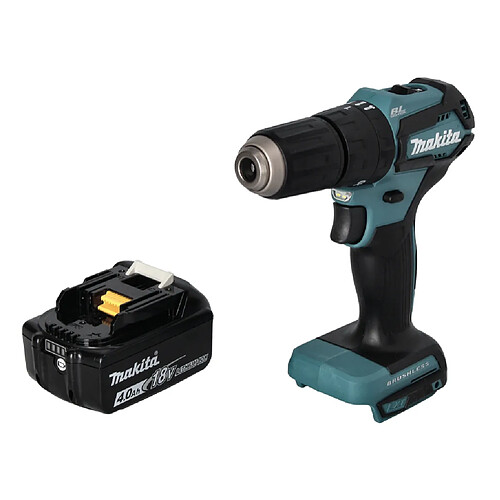 Makita DHP 483 M1 Perceuse-visseuse à percussion sans fil 18 V 40 Nm Brushless + 1x batterie 4,0 Ah - sans chargeur