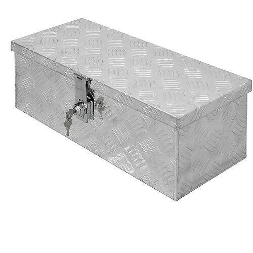 Ecd Germany Caisse à outils boite transport remorque valise aluminium chequer 57x22x19 cm