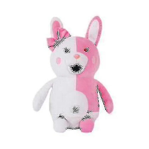 Universal Poupée ours noir et blanc, peluche lapin blanc rose, animaux empaillés