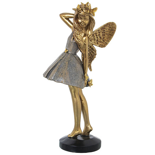 Figurine Décorative Alexandra House Living Doré Acrylique Plastique Mélamine Fée