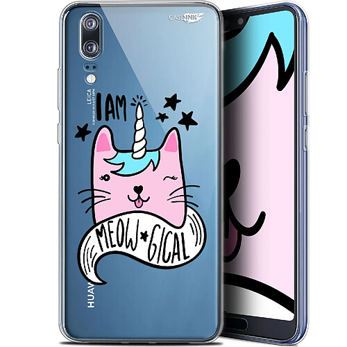 Caseink Coque arrière Huawei P20 (5.8 ) Gel HD [ Nouvelle Collection - Souple - Antichoc - Imprimé en France] I Am MEOUgical