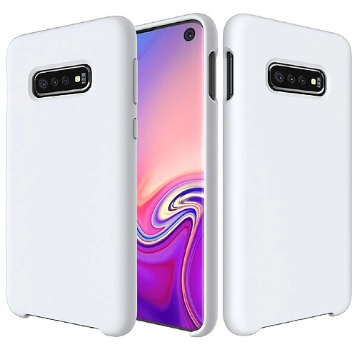 Coque en silicone liquide doux blanc pour votre Samsung Galaxy S10