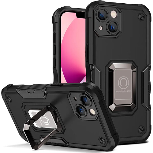 Coque en TPU anti-rayures avec béquille noir pour iPhone 13 6.1 pouces