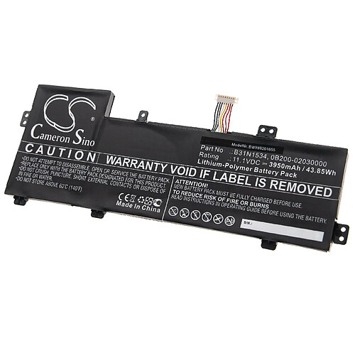 vhbw batterie compatible avec Asus Zenbook UX510UW, UX510UW-1A, UX510UW-CN044T, UX510UW-RB71, UX510UW1A laptop (3950mAh, 11,1V, Li-Polymère)