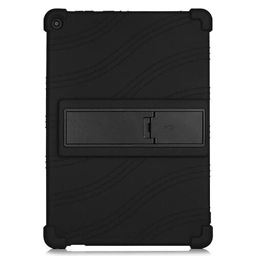 Coque en silicone avec béquille coulissante noir pour votre Lenovo M10 FHD REL X605FC