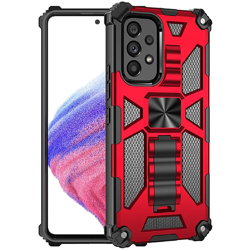 Coque en TPU antichoc, anti-rayures avec béquille rouge pour votre Samsung Galaxy A33 5G