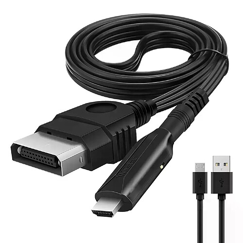 Cfsyls Câble de liaison HDAdaptateur convertisseur HDMI prenant en charge 1080P/720P