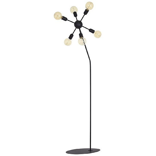 HOMEMANIA Lampadaire Scorpius Black - Étage - Salon, Salle de séjour, Étage - Noir en Métal, 36 x 30 x 170 cm, 6 x E27, 60W