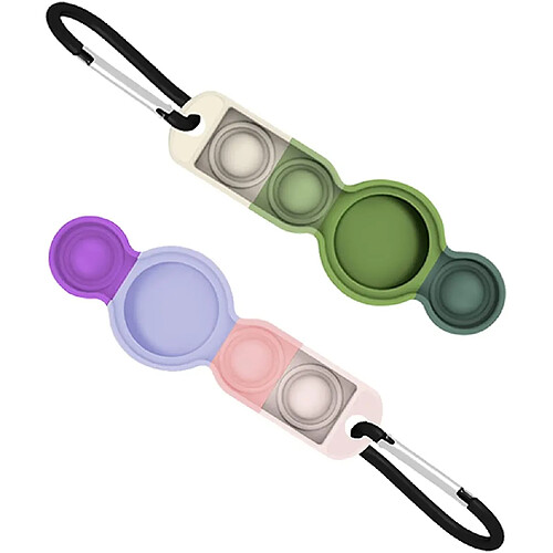 Universal Fidget Toys AirTag Protective Case, Anti-Lost Silicone with Keychain Ring conçu GPS Tracker conçu pour CAR Key Pet (2 pack)