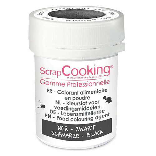 Scrapcooking Colorant alimentaire en poudre noir 5 g