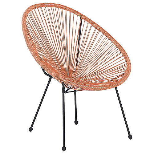 Beliani Chaise de jardin ACAPULCO II Orange