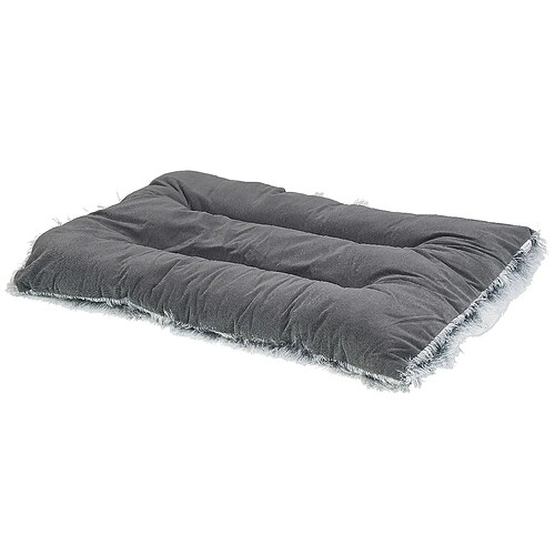 Beliani Lit pour animal ERGANI Velours Gris