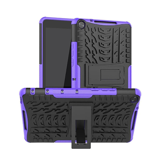 Wewoo Housse Coque Pour Huawei MediaPad M5 Lite 8 TPU Texture des pneus + antichoc PC avec support Violet