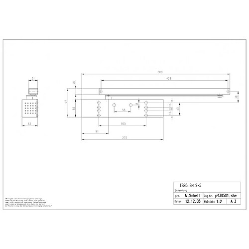 DORMAKABA FPTE TS93G2S F25 SBRAS NOIR