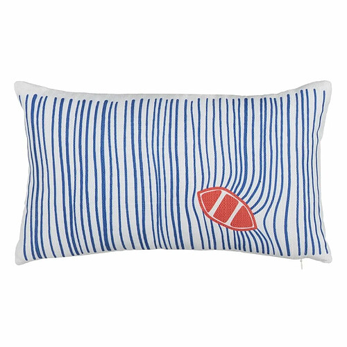 BigBuy Home Coussin Polyester Bleu Blanc Rouge 50 x 30 cm