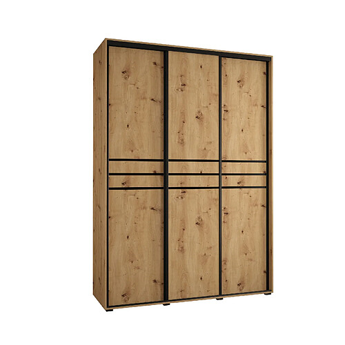 Abiks Meble Armoire Davos 10 À Portes Coulissantes 235,2/180/45 3 Portes