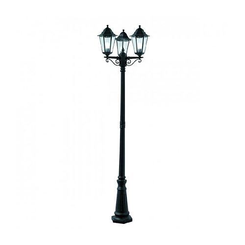 Searchlight Lampadaire 3 ampoules Alex, en aluminium noir et verre