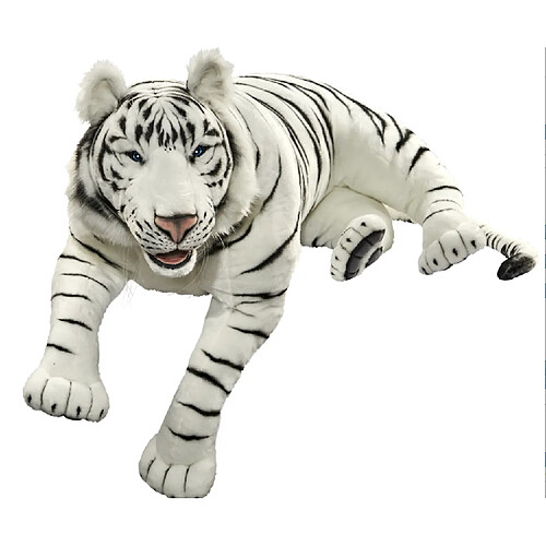 Hansa peluche Geante Tigre Blanc Couche 150 cm L