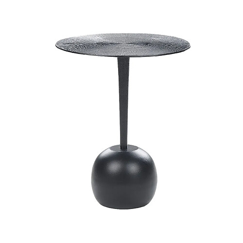 Beliani Table d'appoint en aluminium noir EUCLA