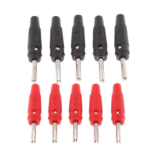 10 pièces Sondes D’essai 4 mm Souder pour Fiche de Banane Rouge + Noir