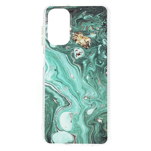 Coque en TPU + acrylique anti-rayures, motif marbre émaillé vert pour votre Samsung Galaxy A13 5G