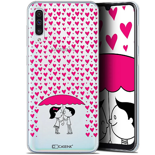 Caseink Coque Pour Samsung Galaxy A50 (6.4 ) [Gel HD Collection Love Saint Valentin Design Pluie d'Amour - Souple - Ultra Fin - Imprimé en France]