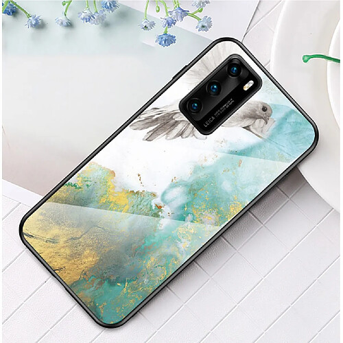 Coque en TPU hybride de marbre pigeon volant pour votre Huawei P40