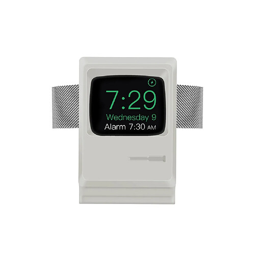 Eko Socle de Chargement pour Apple Watch Modèle Vintage en Forme de Macintosh Gris